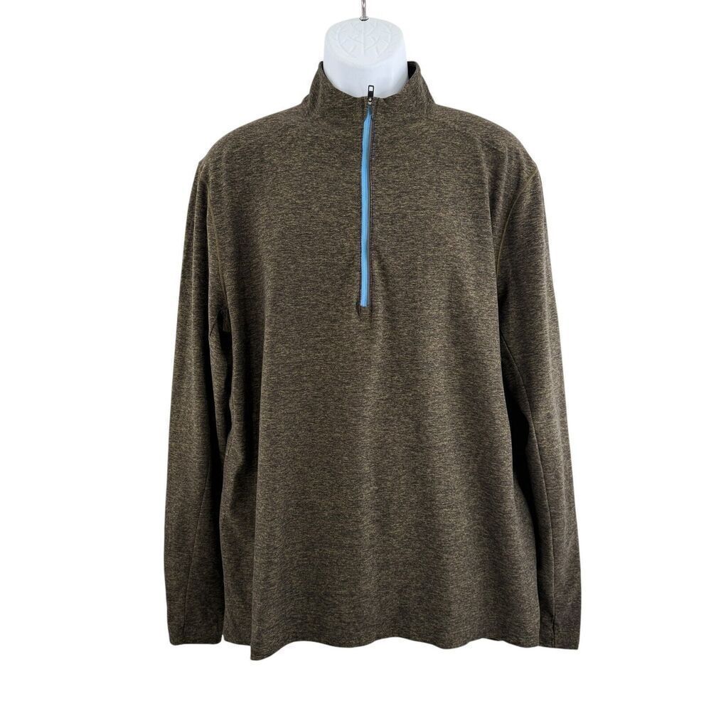 Lululemon Mens XL Surge Warm 1/2 Zip Pullover Long Sleeve Green Stretch